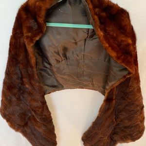 Elegant Dark Brown Mink Shawl Large